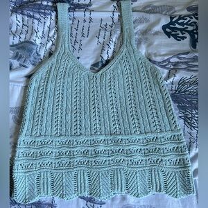 Altar’d State Sky Blue Sweater Knit Tank